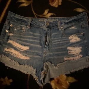 American Eagle ripped denim shorts